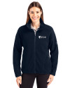 Fairleigh Dickinson Knights Cutter & Buck Cascade Eco Fleece Womens Full Zip Jacket Navy Blue Front Thumbnail Image