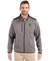 Baylor Bears Cutter & Buck Cascade Eco Fleece Mens Full Zip Jacket Elemental Grey/Black Front Thumbnail Image