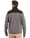 Albany State University Golden Rams Cutter & Buck Cascade Eco Fleece Mens Full Zip Jacket Elemental Grey/Black Back Thumbnail Image