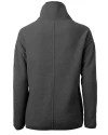 Florida State Seminoles Cutter & Buck Cascade Eco Fleece Womens Pullover Jacket Elemental Grey/Black Mannequin Back Thumbnail Image