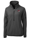 Winston-Salem State Rams Cutter & Buck Cascade Eco Fleece Womens Pullover Jacket Elemental Grey/Black Mannequin Thumbnail Image
