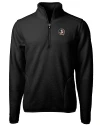 Florida State Seminoles Cutter & Buck Cascade Eco Sherpa Fleece Mens Big & Tall Quarter Zip Jacket Black Mannequin Thumbnail Image