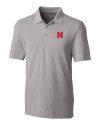 Nebraska Cornhuskers Cutter & Buck Forge Stretch Mens Big and Tall Polo Polished Medium Gray Mannequin Thumbnail Image