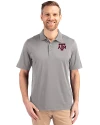 Texas A&M Aggies Cutter & Buck Forge Stretch Mens Big and Tall Polo Polished Medium Gray Front Thumbnail Image