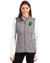 Charlotte 49ers Cutter & Buck Mainsail Sweater Knit Womens Full Zip Vest Polished Heather Front Thumbnail Image
