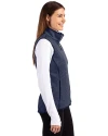 Jackson State Tigers Cutter & Buck Mainsail Sweater Knit Womens Full Zip Vest Liberty Navy Heather Side Thumbnail Image