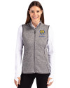 Fort Valley State Wildcats Cutter & Buck Mainsail Sweater Knit Womens Full Zip Vest Polished Heather Front Thumbnail Image
