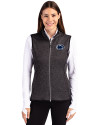 Penn State Nittany Lions Cutter & Buck Mainsail Sweater Knit Womens Full Zip Vest Charcoal Heather Front Thumbnail Image