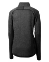 Bowie State Bulldogs Cutter & Buck Mainsail Sweater-Knit Womens Full Zip Jacket Charcoal Heather Mannequin Back Thumbnail Image