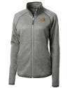 Bowie State Bulldogs Cutter & Buck Mainsail Sweater-Knit Womens Full Zip Jacket Polished Heather Mannequin Thumbnail Image