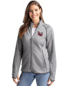Lamar Cardinals Cutter & Buck Mainsail Sweater-Knit Womens Full Zip Jacket Polished Heather Front Thumbnail Image