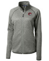 Winston-Salem State Rams Cutter & Buck Mainsail Sweater-Knit Womens Full Zip Jacket Polished Heather Mannequin Thumbnail Image