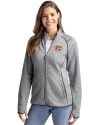 Bethune-Cookman Wildcats Cutter & Buck Mainsail Sweater-Knit Womens Full Zip Jacket Polished Heather Front Thumbnail Image