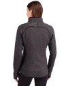 Stephen F Austin Lumberjacks Cutter & Buck Mainsail Sweater-Knit Womens Full Zip Jacket Charcoal Heather Back Thumbnail Image