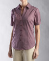 View image 3: Cutter & Buck Womens Collegiate Check Woven Bordeaux Front