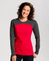 Cutter & Buck Womens Compel Colorblock Long Sleeve Knit Tee RD_PRO_HG 1 Thumbnail Image