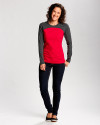 Cutter & Buck Womens Compel Colorblock Long Sleeve Knit Tee RD PRO_HG 3 Thumbnail Image