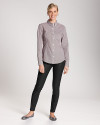 View image 3: Cutter & Buck Long Sleeve Womens Epic Easy Care Gingham Shirt Bordeaux Front 5