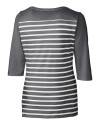 Cutter & Buck Womens Revel Stripe 3/4 Sleeve Knit CCH_MANNB_HG 1 Thumbnail Image