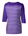 Cutter & Buck Womens Revel Stripe 3/4 Sleeve Knit CLP_MANNB_HG 1 Thumbnail Image