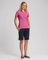 Cutter & Buck Short Sleeve Womens Kelsey Blocked Mock FRA PRO_HG 3 Thumbnail Image