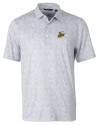 Baldwin Wallace Yellow Jackets Cutter & Buck Pike Constellation Print Stretch Mens Polo Polished Medium Gray Mannequin Thumbnail Image