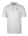 NYU Violets Cutter & Buck Pike Double Dot Print Stretch Mens Big and Tall Polo Charcoal Mannequin Thumbnail Image