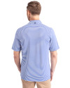 Embry-Riddle Eagles Cutter & Buck Virtue Eco Pique Stripe Recycled Mens Polo Chelan Blue Back Thumbnail Image