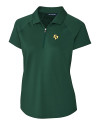 Cal Poly Mustangs Cutter & Buck Forge Stretch Womens Short Sleeve Polo Hunter Green Mannequin Thumbnail Image