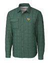 Cal Poly Mustangs Cutter & Buck Rainier PrimaLoft® Mens Eco Insulated Quilted Shirt Jacket Hunter Melange Mannequin Thumbnail Image