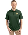Cal Poly Mustangs Cutter & Buck Virtue Eco Pique Recycled Mens Polo Hunter Green Front Thumbnail Image
