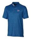 Fresno State Bulldogs Cutter & Buck Pike Micro Floral Print Stretch Mens Polo Indigo Mannequin Thumbnail Image