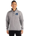 Old Dominion Monarchs College Vault - Cutter & Buck Mainsail Sweater-Knit Mens Big and Tall Half Zip Pullover Jacket Polished Heather Front Thumbnail Image