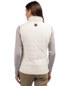 Tulsa Golden Hurricane Cutter & Buck Rainier PrimaLoft® Womens Eco Insulated Full Zip Puffer Vest Coconut Back Thumbnail Image
