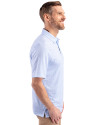 Embry-Riddle Eagles Cutter & Buck Pike Double Dot Print Stretch Mens Polo Tour Blue Side Thumbnail Image