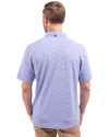 Tulsa Golden Hurricane Cutter & Buck Virtue Eco Pique Botanical Print Recycled Mens Polo Chelan Blue Back Thumbnail Image