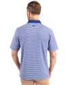 Embry-Riddle Eagles Cutter & Buck Forge Tonal Stripe Stretch Mens Big and Tall Polo Tour Blue Back Thumbnail Image