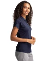 Quinnipiac Bobcats Cutter & Buck Forge Stretch Womens Short Sleeve Polo Liberty Navy Side Thumbnail Image