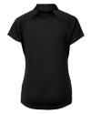 Texas State Bobcats Cutter & Buck Forge Stretch Womens Short Sleeve Polo Black Mannequin Back Thumbnail Image