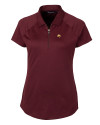 Texas State Bobcats Cutter & Buck Forge Stretch Womens Short Sleeve Polo Bordeaux Mannequin Thumbnail Image