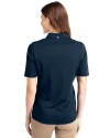 Quinnipiac Bobcats Cutter & Buck Virtue Eco Pique Recycled Womens Polo Navy Blue Back Thumbnail Image