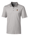 Texas Rio Grande Valley Vaqueros Cutter & Buck Forge Tonal Stripe Stretch Mens Big and Tall Polo Polished Medium Gray Mannequin Thumbnail Image