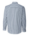 Texas Rio Grande Valley Vaqueros Cutter & Buck Easy Care Stretch Gingham Mens Big and Tall Long Sleeve Dress Shirt Liberty Navy Mannequin Back Thumbnail Image