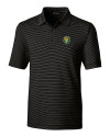 Southeastern Louisiana Lions Cutter & Buck Forge Pencil Stripe Stretch Mens Polo Black Mannequin Thumbnail Image