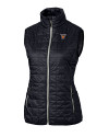 View image 15: Texas Rio Grande Valley Vaqueros Cutter & Buck Rainier Recycled Insulated Puffer Womens Full Zip Vest Dark Navy/Silver Mannequin