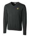 Quinnipiac Bobcats Cutter & Buck Lakemont Tri-Blend Mens Big and Tall V-Neck Pullover Sweater Charcoal Heather Mannequin Thumbnail Image