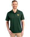 Cal Poly Mustangs Cutter & Buck Prospect Eco Textured Stretch Recycled Mens Big & Tall Polo Hunter Green Front Thumbnail Image