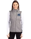 Old Dominion Monarchs College Vault - Cutter & Buck Mainsail Sweater Knit Womens Asymmetrical Vest Polished Heather Front Thumbnail Image