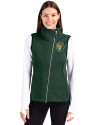 Southeastern Louisiana Lions Cutter & Buck Mainsail Sweater Knit Womens Asymmetrical Vest Hunter Heather Front Thumbnail Image