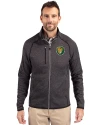 View image 1: Southeastern Louisiana Lions Cutter & Buck Mainsail Sweater-Knit Mens Full Zip Jacket Charcoal Heather Front